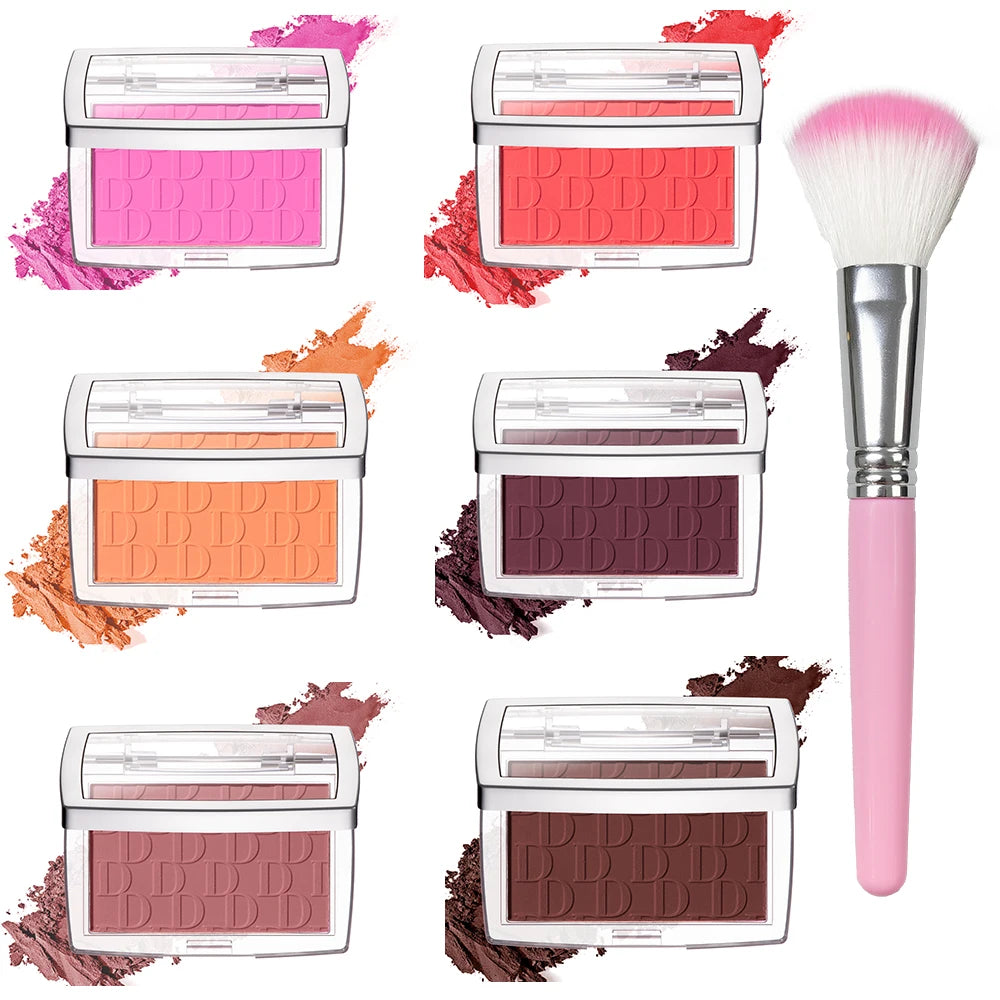 Daily Makeup Embossed Blush Palette with Natural Color Rendering - 1