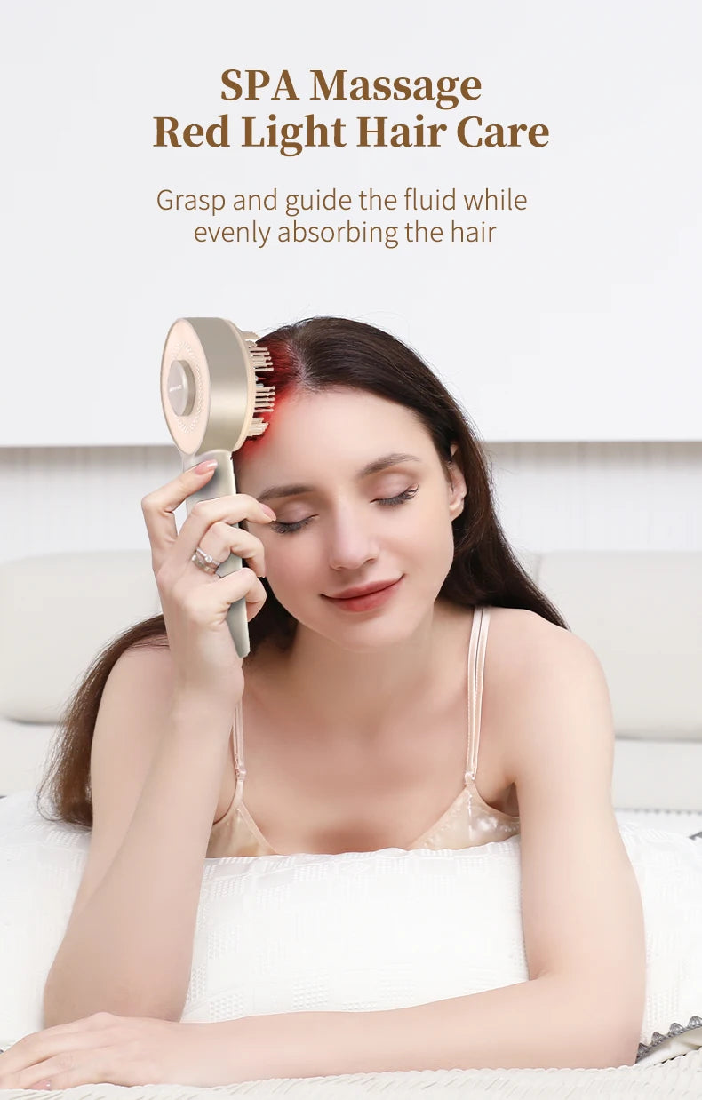 Bathroom Electric Scalp Massager Comb for Hair Growth and Serum