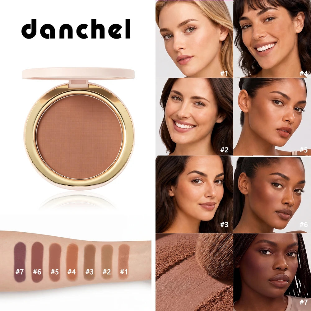 Daily Makeup Pressed Bronzer Powder for Natural Matte Contouring Finish - 1
