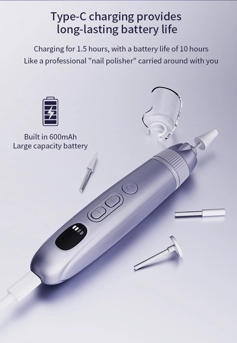 Home Manicure Electric Nail File Set for Easy Trimming and Polishing - 18