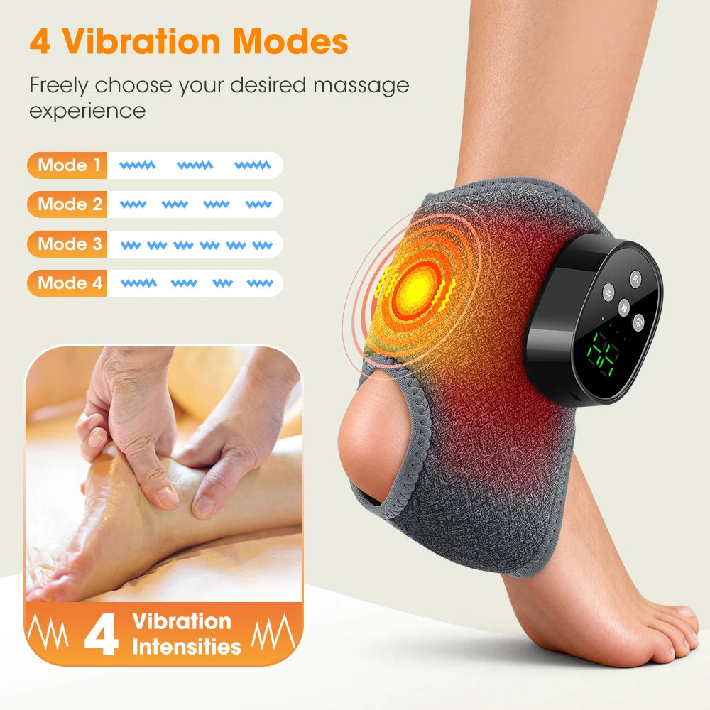 After Sports Recovery Heated Ankle Massager With Vibration And Heat Relief