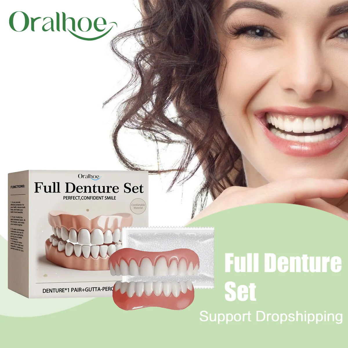 Bright Smile Denture Set for Restoring Missing Teeth and Brighter Smiles