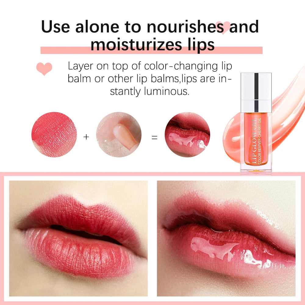 Daily Makeup Lip Oil Plumping Lip Gloss for Hydrated Shine