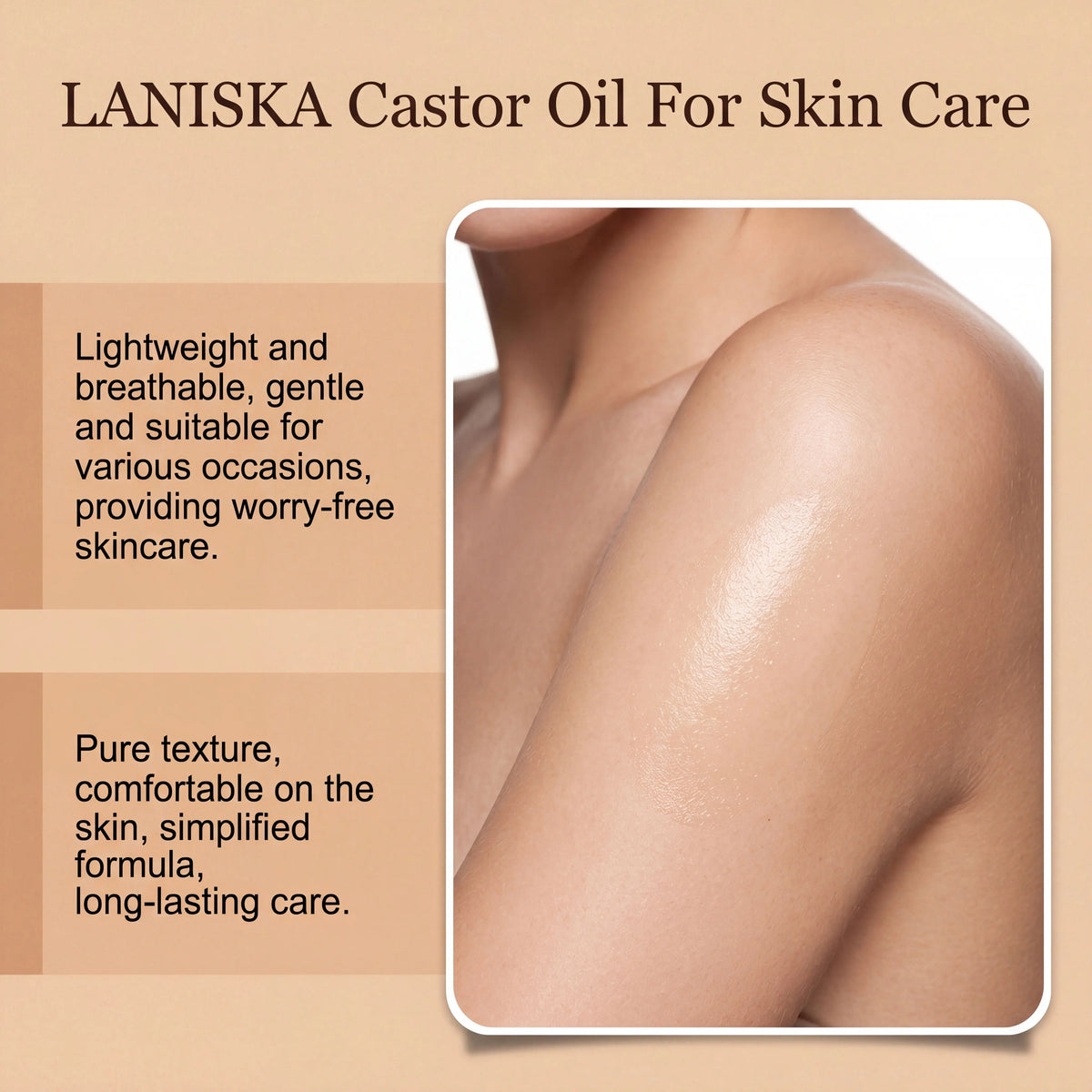 Abdomen and Neck Care Cold Pressed Castor Oil for Deep Hydration