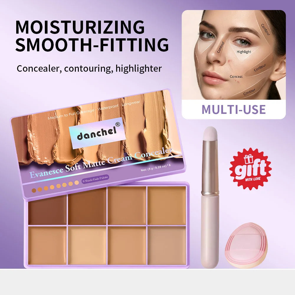 Daily Makeup Cream Concealer Palette Long Wear Natural Flawless Soft Matte - 1