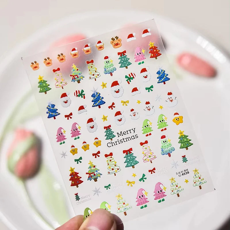 Christmas party nail art decor winter sticker for holiday manicure styling - 40
