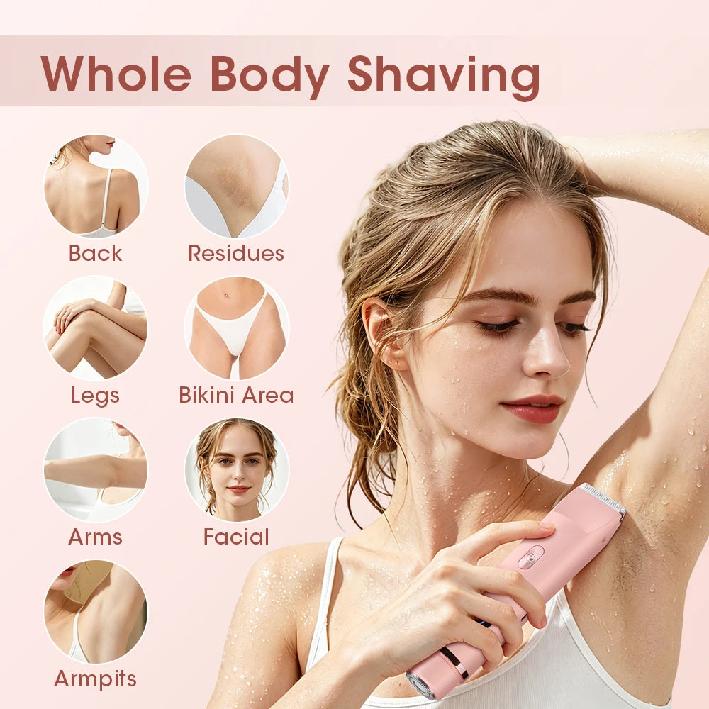 Bathroom Dual Heads Electric Shaver for Women Body Hair Removal Trimmer
