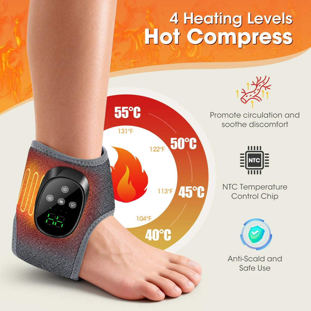 After Sports Recovery Heated Ankle Massager With Vibration And Heat Relief - 2