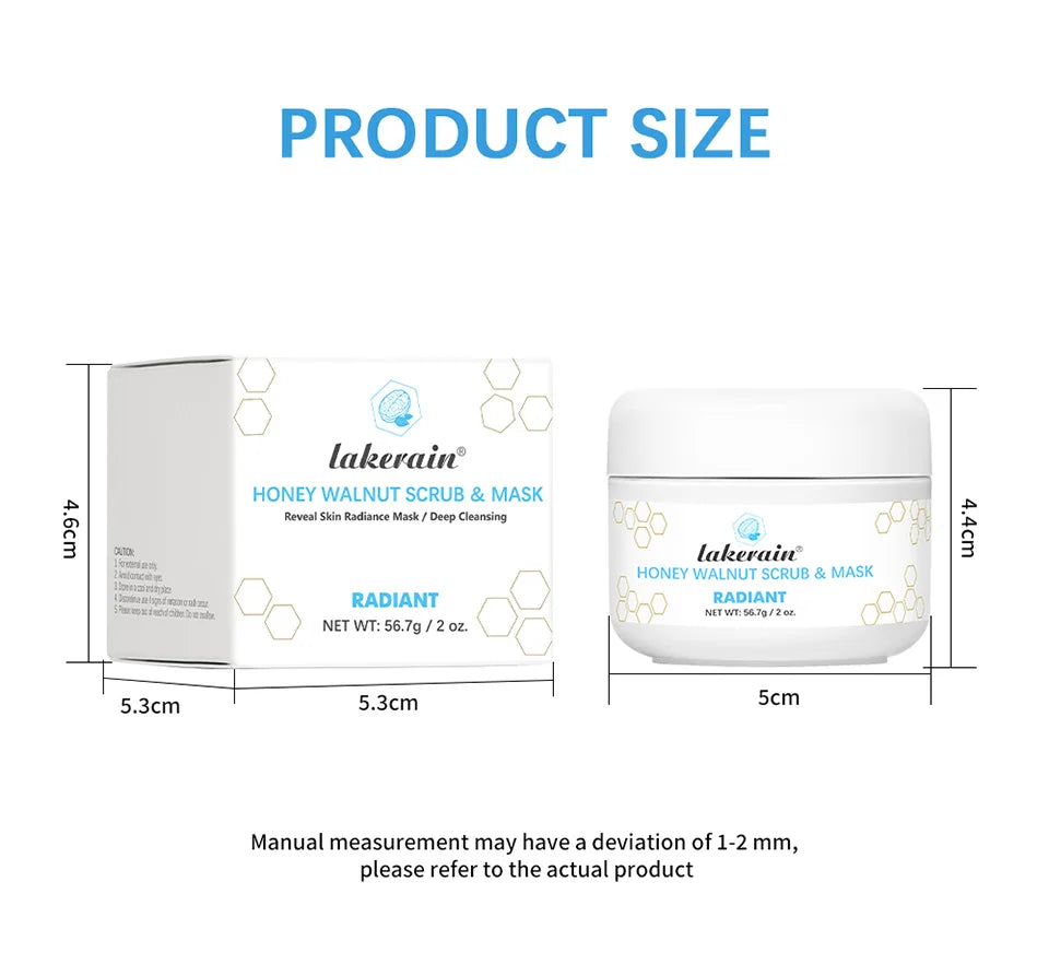 Skincare Routine Honey Walnut Facial Scrub And Mask For Deep Cleansing - 14