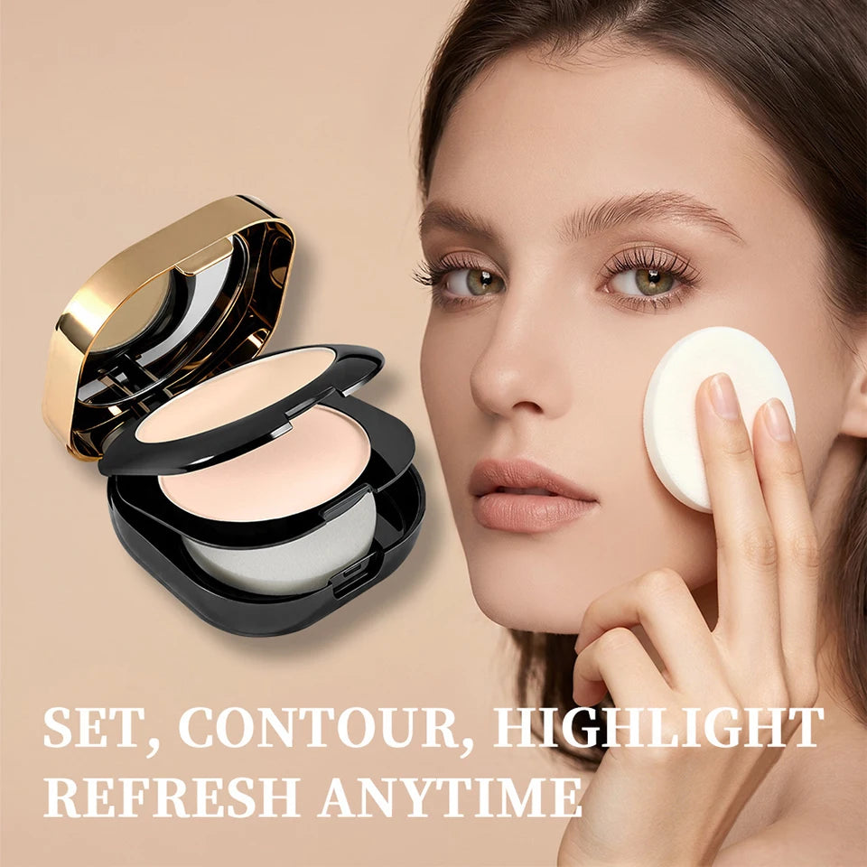 Daily Makeup Routine Flawless Collagen Pressed Powder Matte Finish - 10