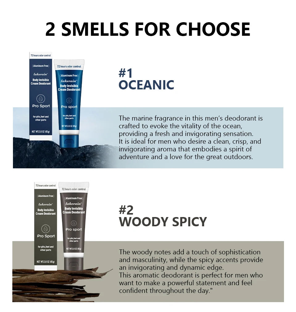 Daily use body deodorant stick with long lasting odor protection control