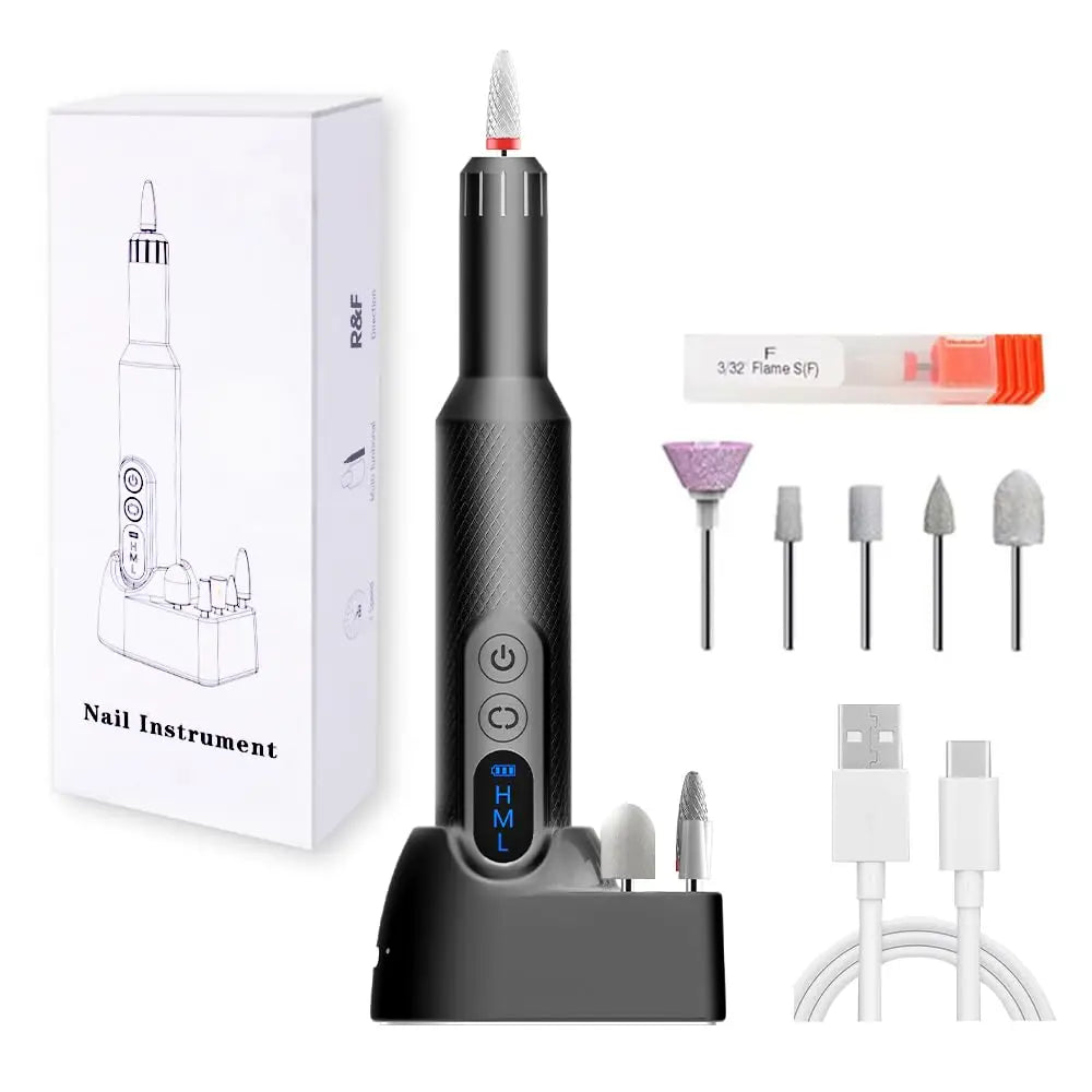 Salon Manicure Electric Nail File Machine for Easy At Home Gel Filing - 20