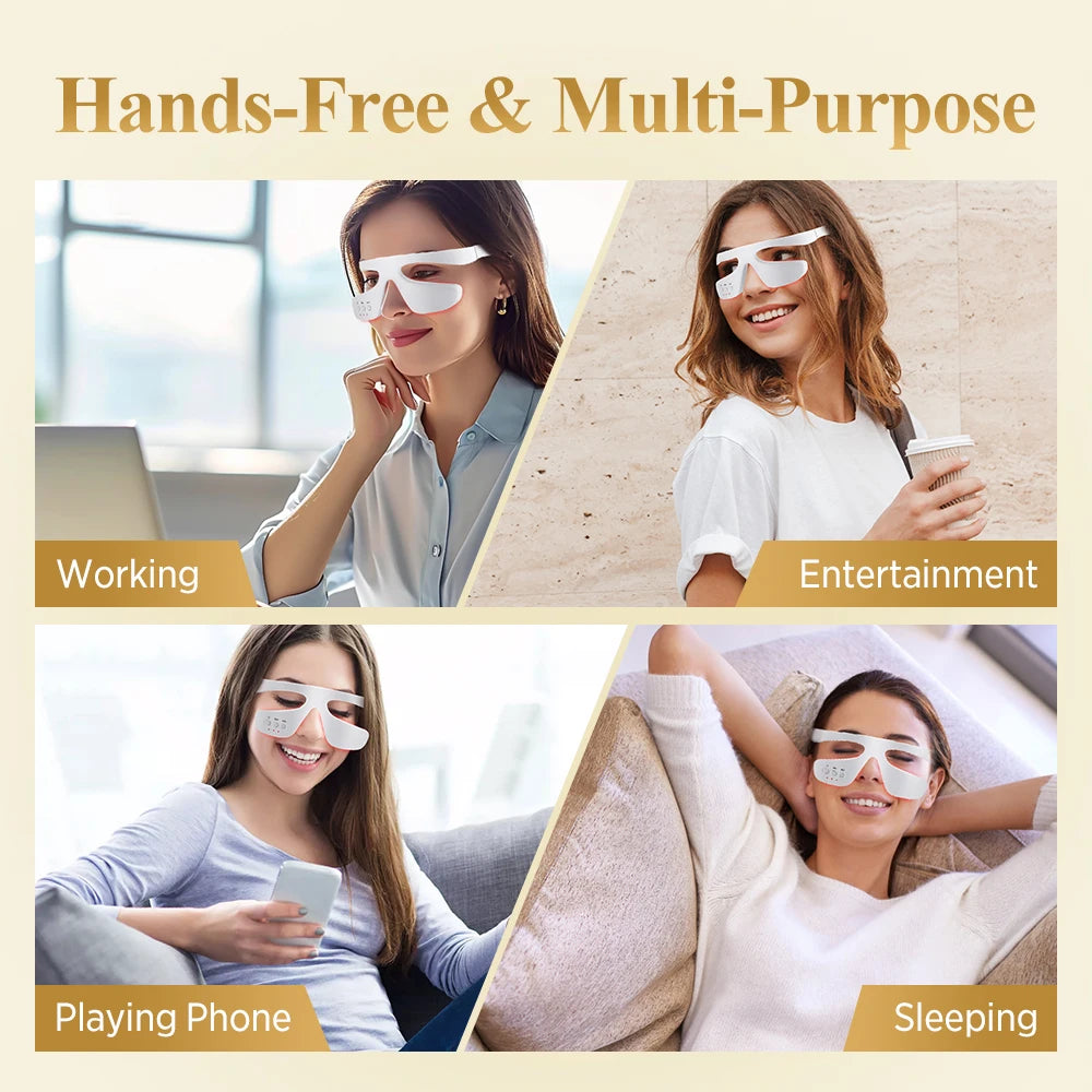 Daily eye fatigue visual 3d eye massager red light relief tool
