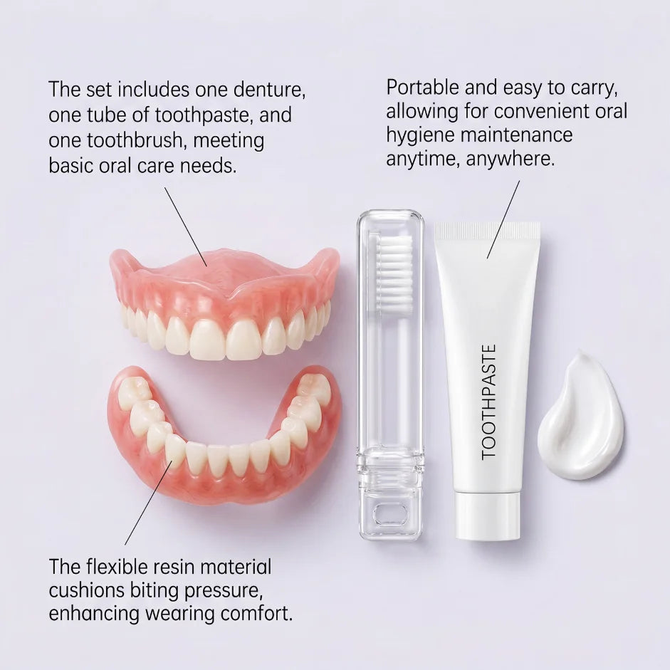 Daily Smile False Teeth Cosmetic Dentures for Natural Looking Comfort