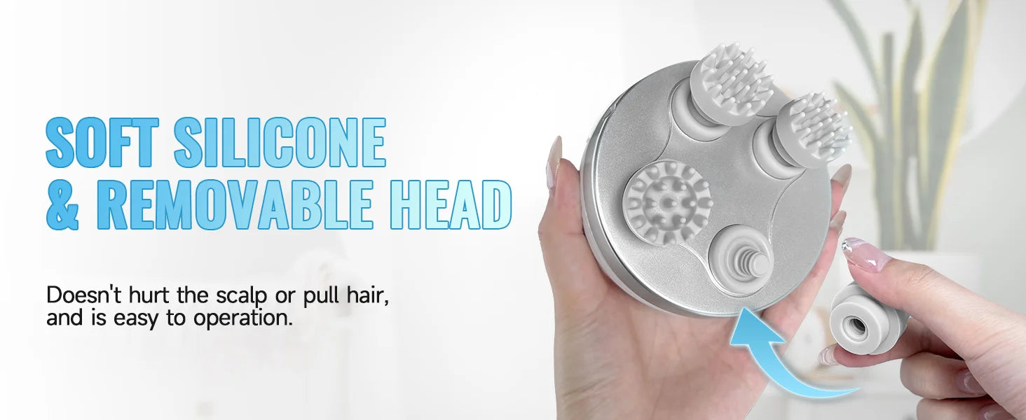 Home Electric Head Scalp Massager for Stress Relief and Hair Growth - 13