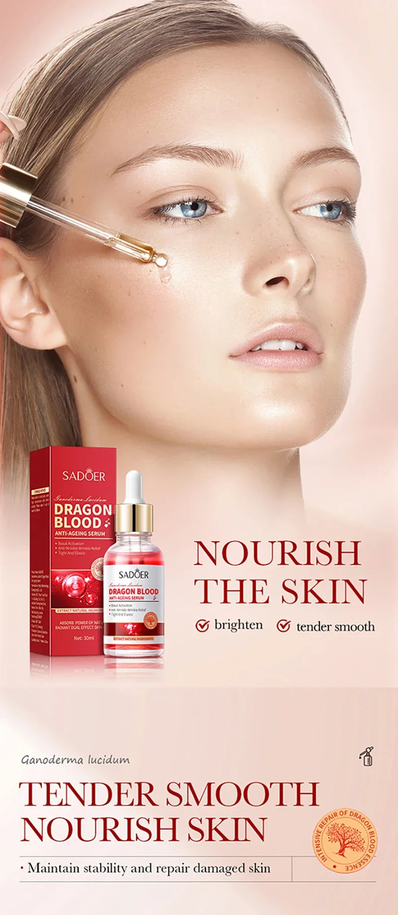 Daily Skincare Routine Face Serum for anti aging and skin smoothing care