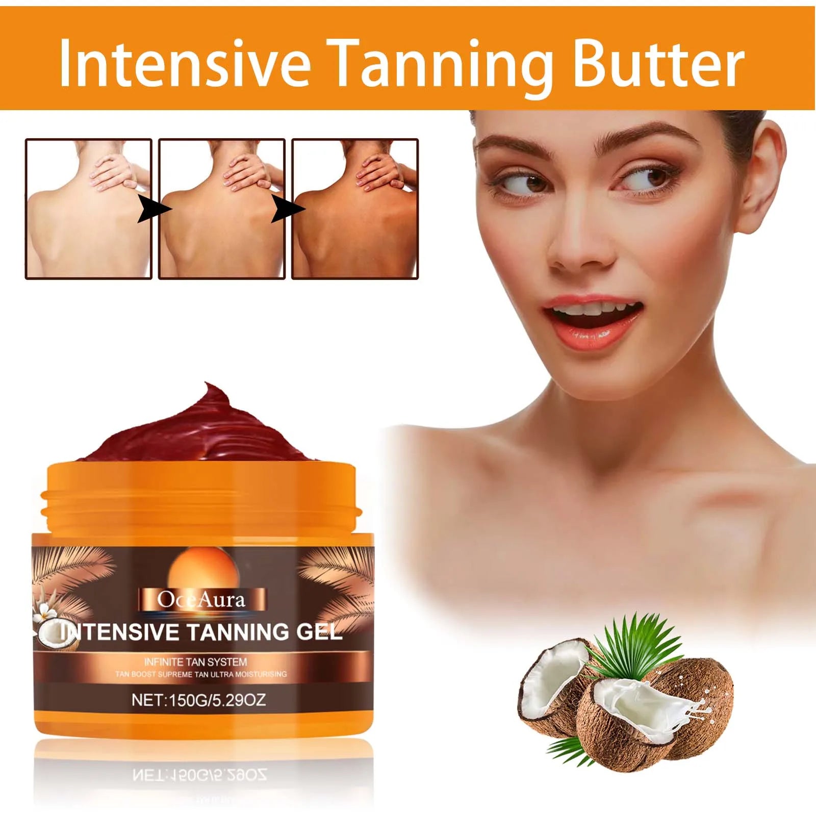Beach Day Tanning Gel for Fast Dark Skin Melanin Booster and Hydration - 8