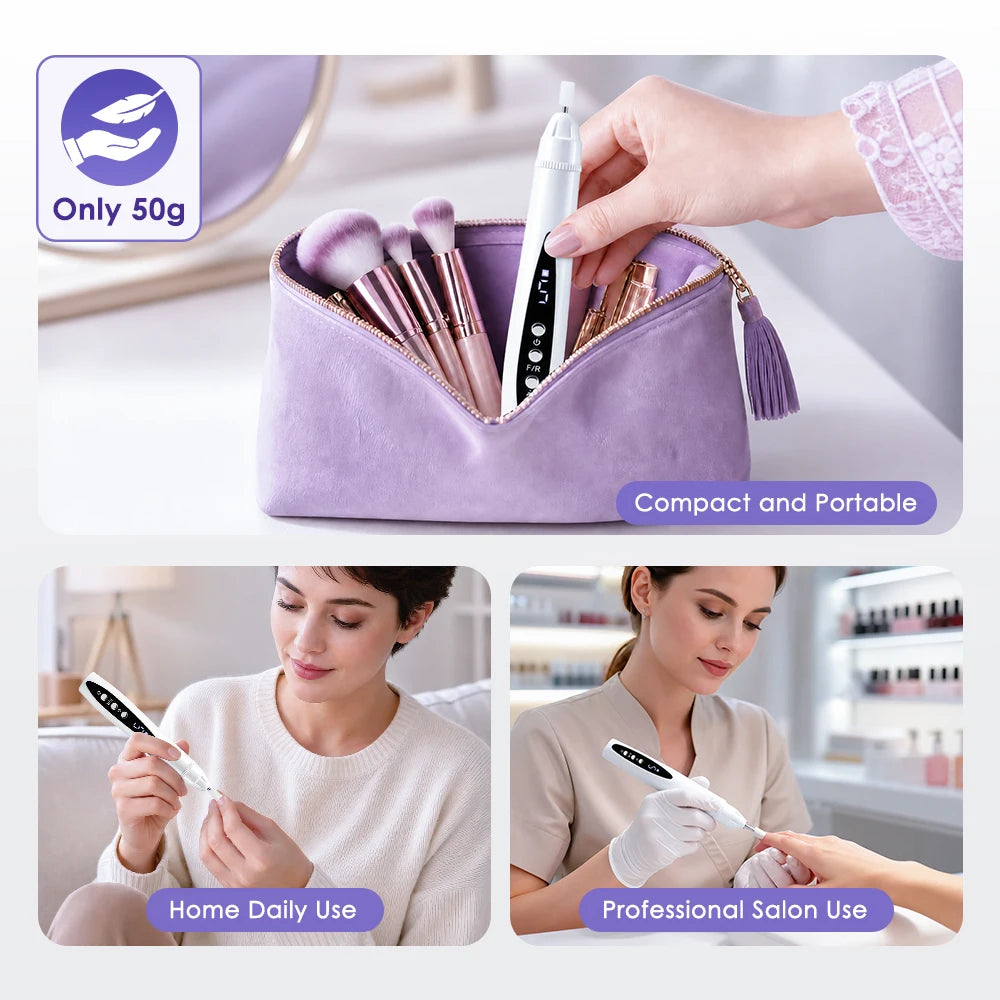 Home salon electric nail drill and UV lamp for gel nails manicure care - 6