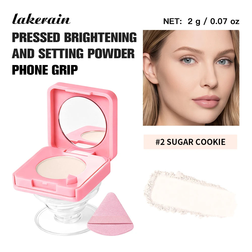 Daily Makeup Touchups Pressed Powder Compact For Shine Control And Matte