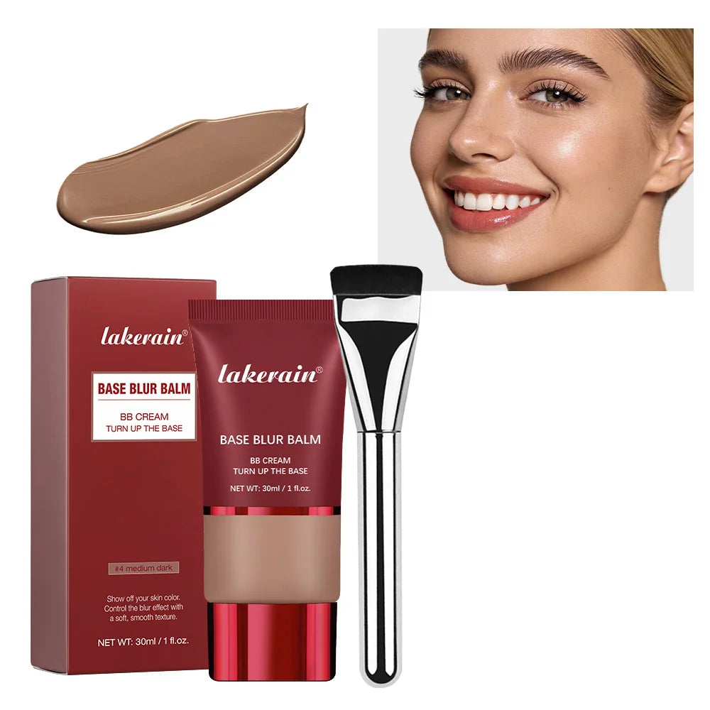 Daily Makeup Blur Base Balm and Dual Brush Set for Smooth Finish - 23