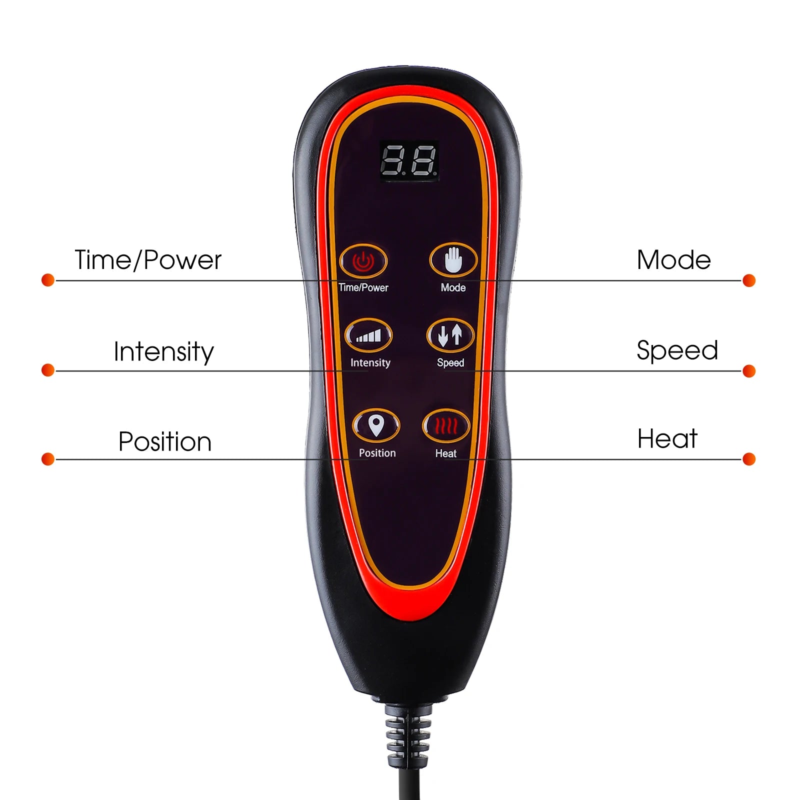 Home and Car Electric Back Massager Chair Cushion with Heat and Vibration - 11