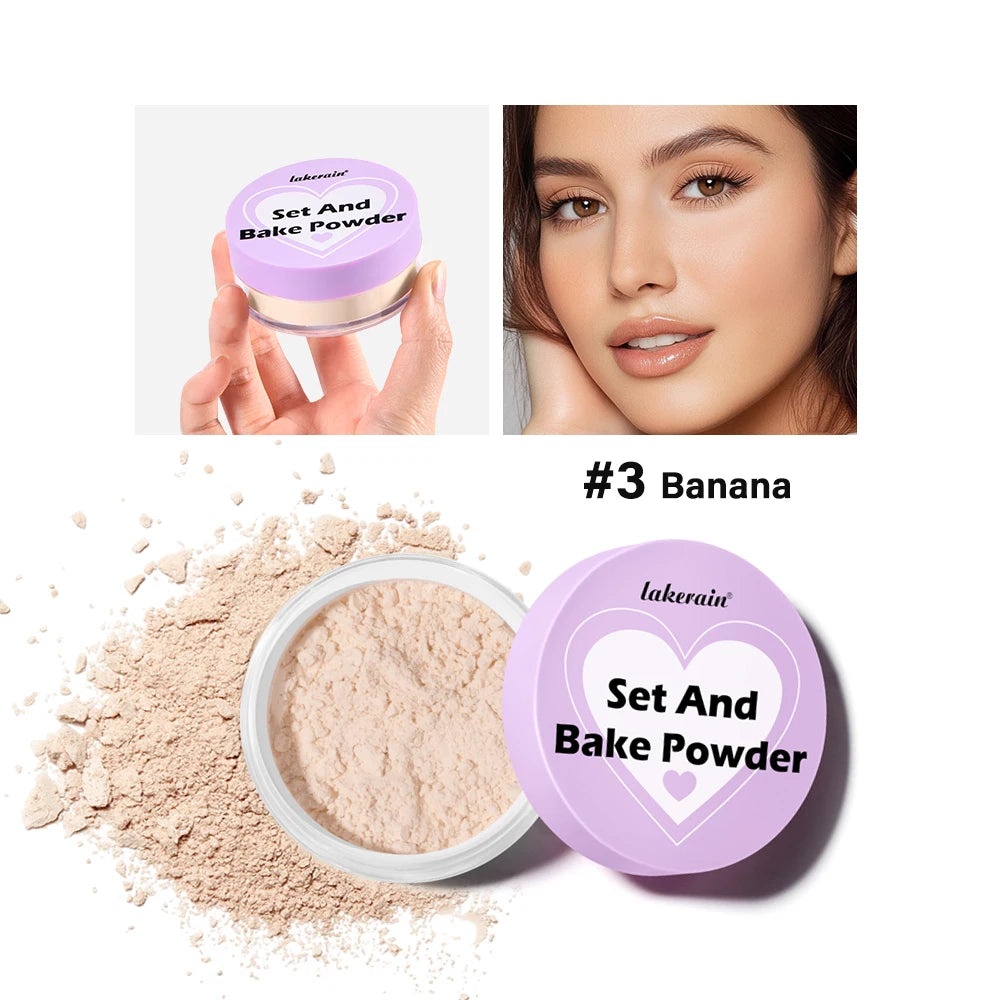 Daily Makeup Routine Loose Setting Powder for Flawless Matte Finish