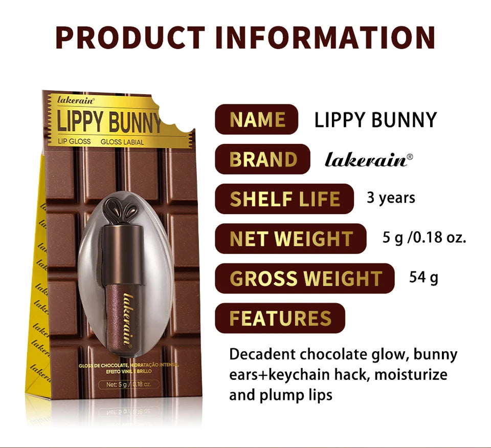 Daily Makeup Lip Gloss Deep Moisturizing Chocolate Glow Lip Care Cosmetics