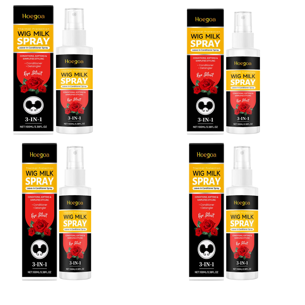 Daily styling wig conditioning spray for smooth and frizz free hair
