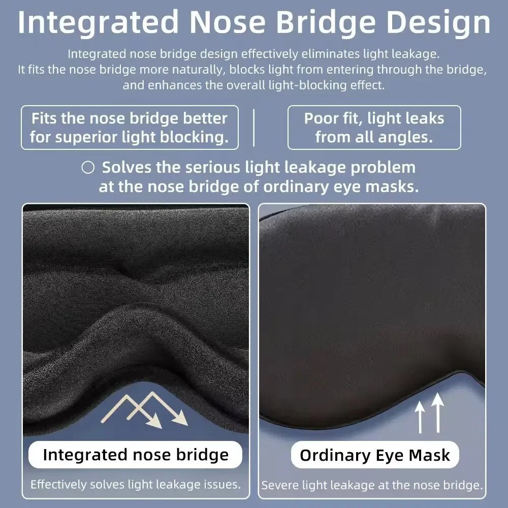 Better sleep at night 3d sleep mask for total light blocking comfort - 1
