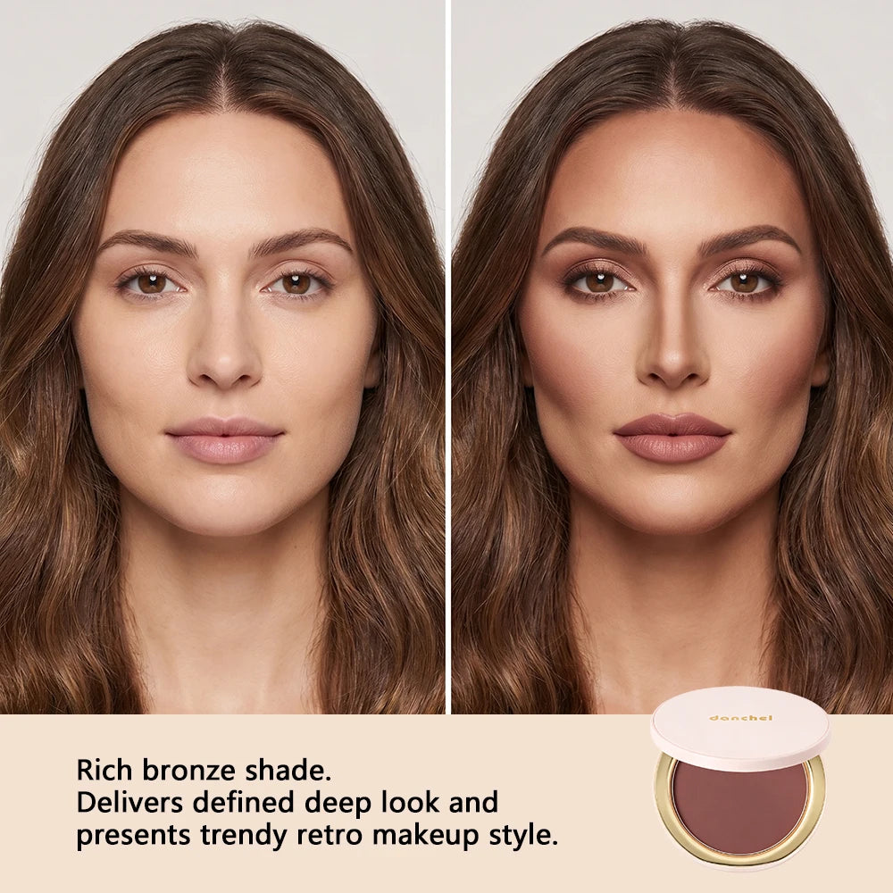 Daily Makeup Pressed Bronzer Powder for Natural Matte Contouring - 10