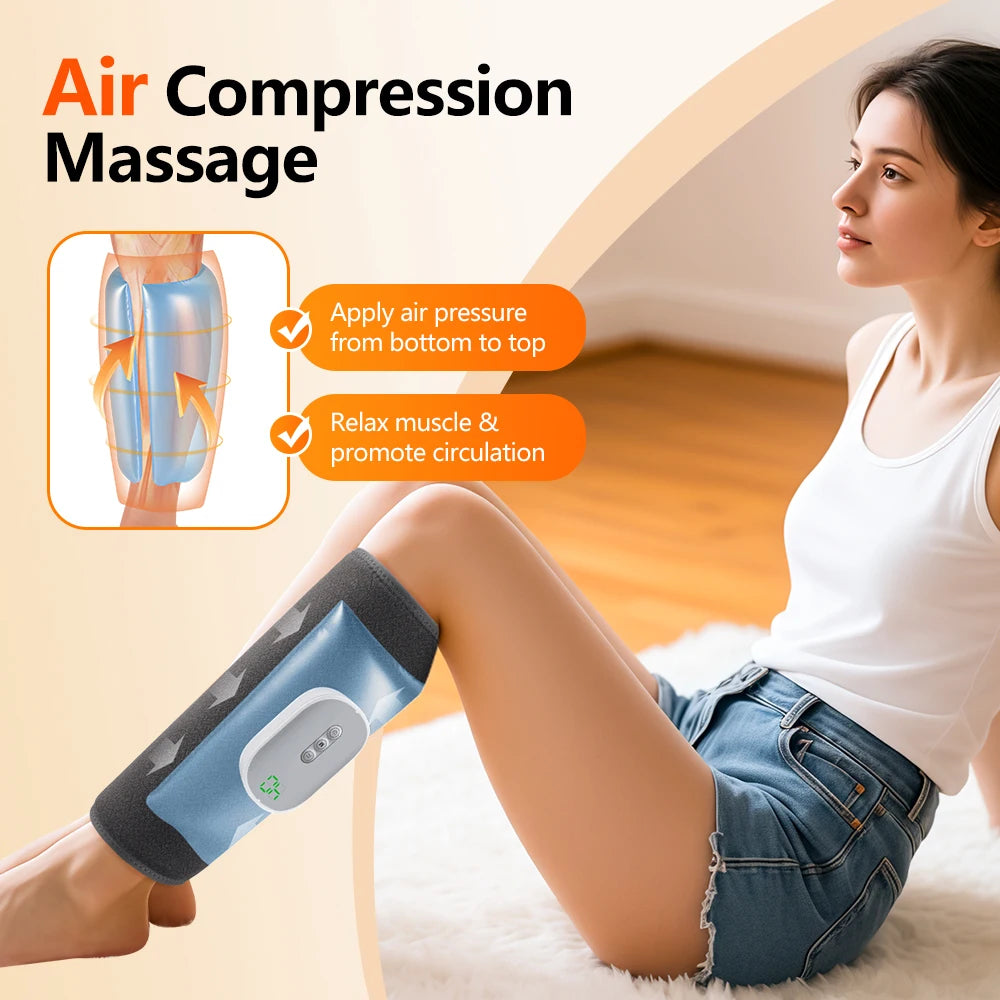 At Home Wireless Air Pressure Calf Massager for Deep Muscle Relaxation