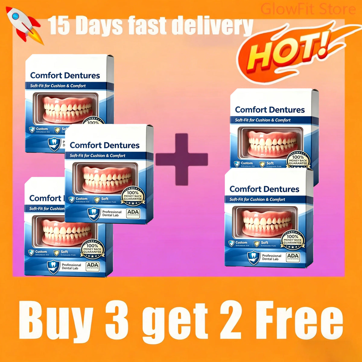 Daily Smile Snap-On Dentures for Instant Comfort and Natural Look