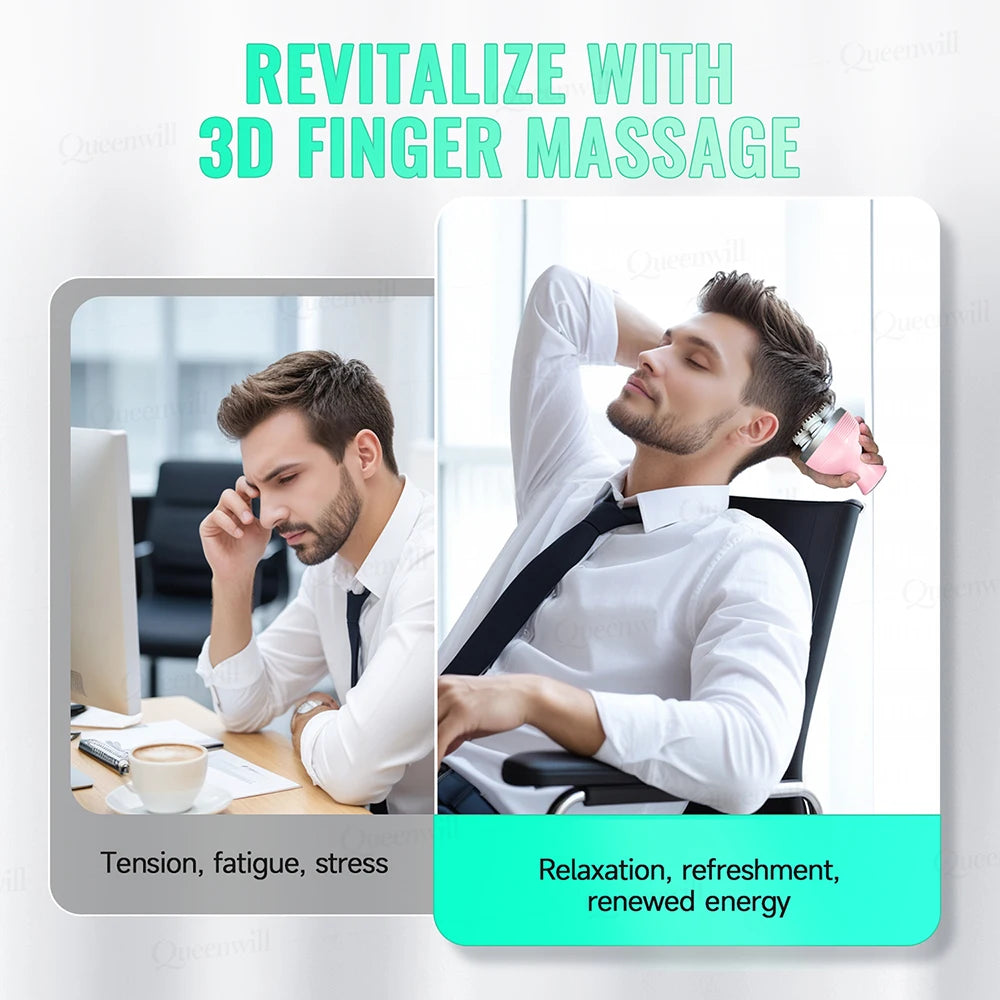 Home and Travel Water and Nasal Irrigator Combo with Head Massager