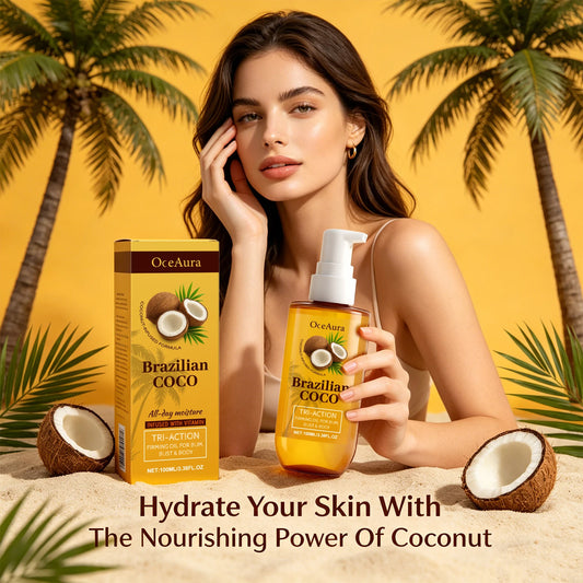 Daily Body Care Coconut Firming Oil for Deep Hydration and Smooth Skin
