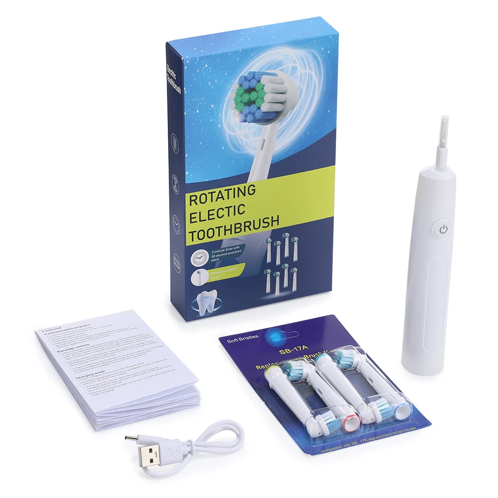 Daily bathroom routine electric toothbrush for a deeper clean