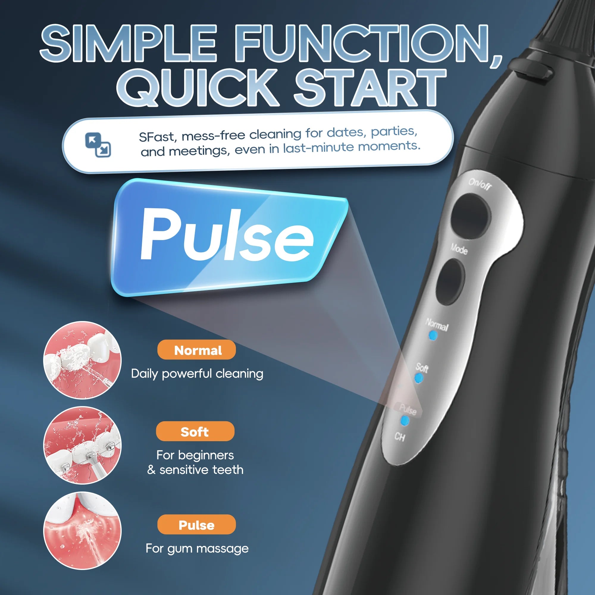 Travel teeth cleaning portable water flosser for deep oral care hygiene - 5