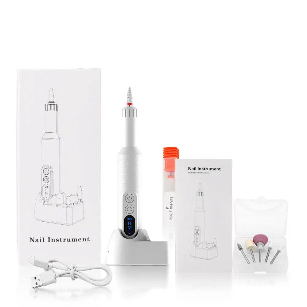 Salon Manicure Electric Nail File Machine for Easy At Home Gel Filing