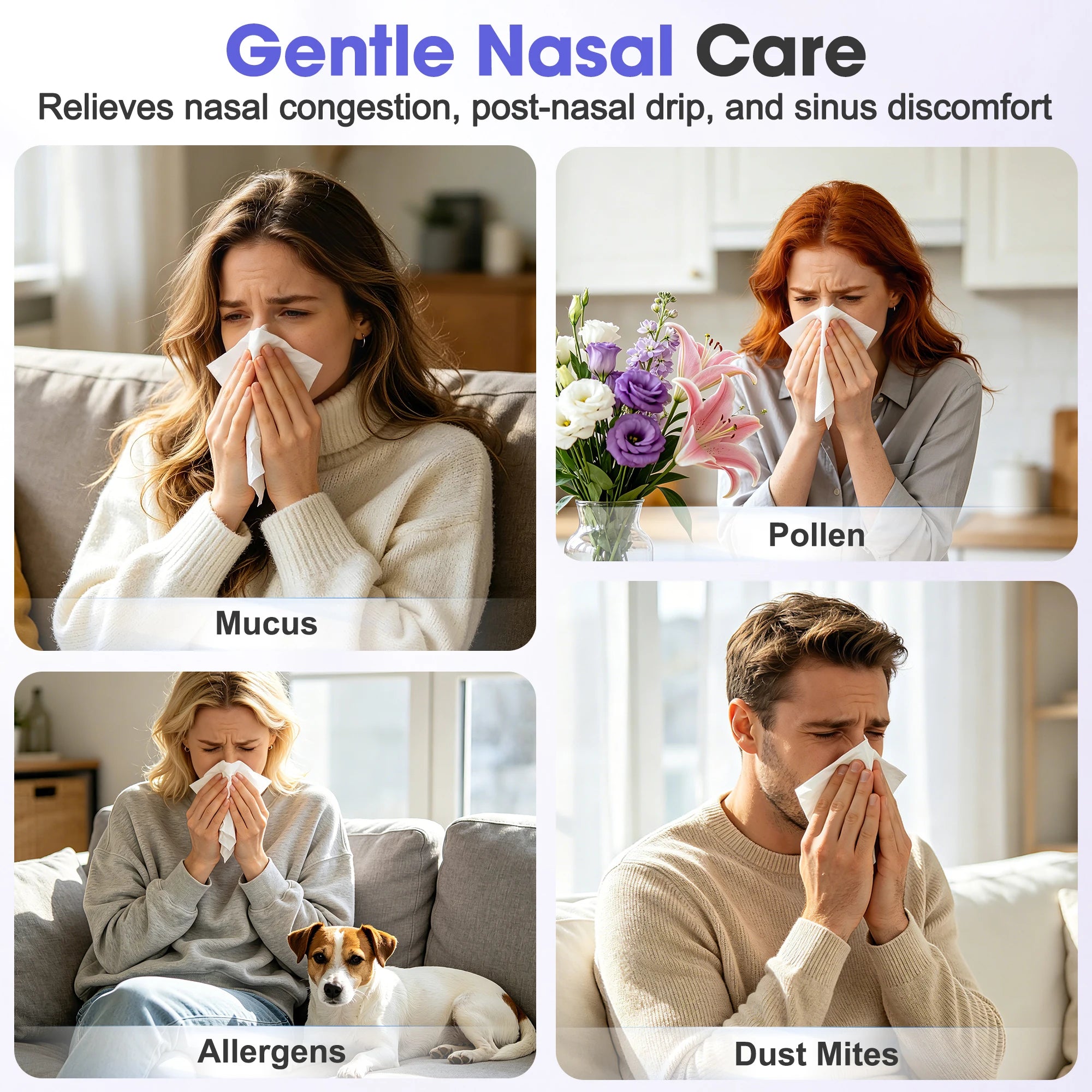 At Home Electric Nasal Irrigator with Rotating Nozzle and Water Tank - 2