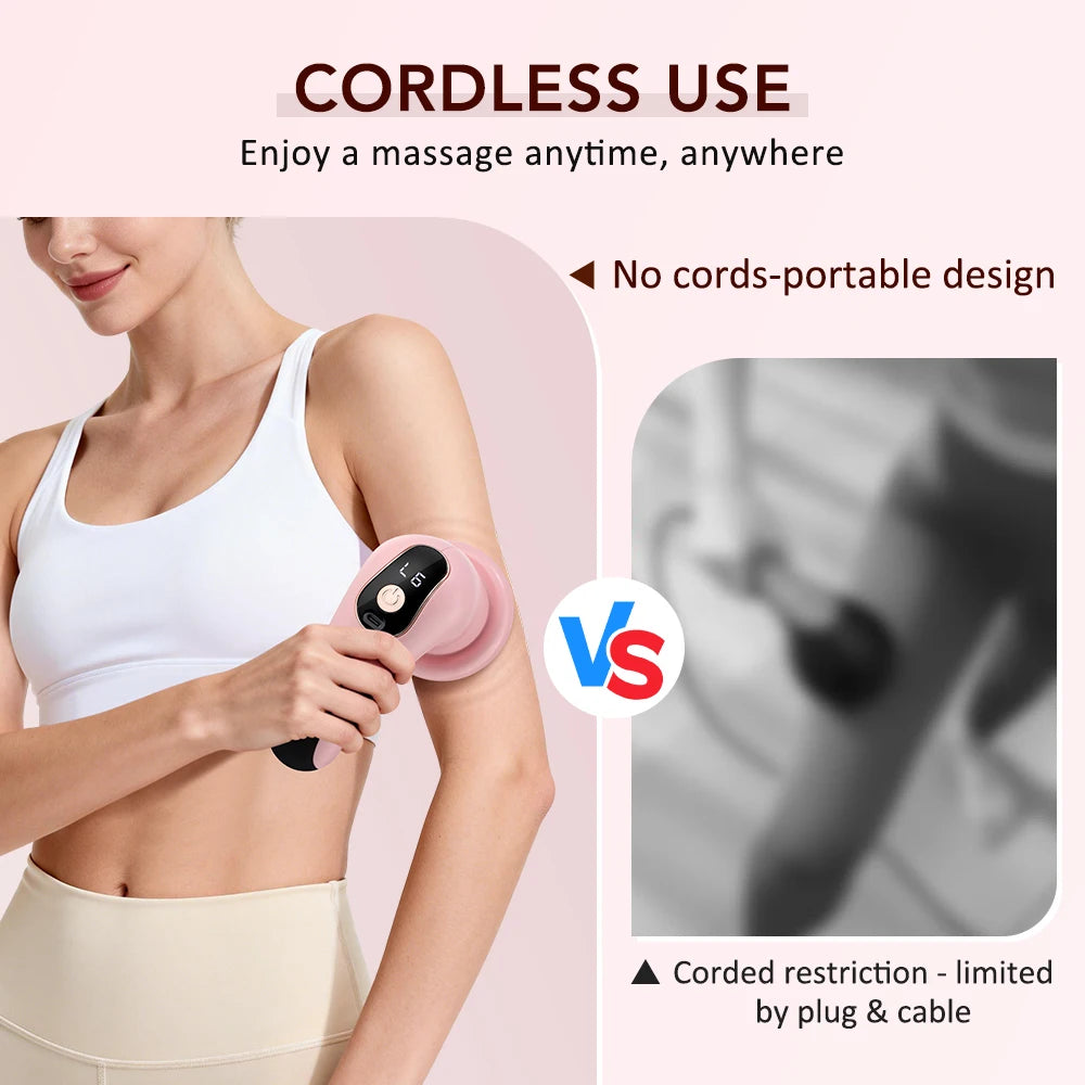 Home Relaxation Body Massager Stick with Versatile Interchangeable Heads