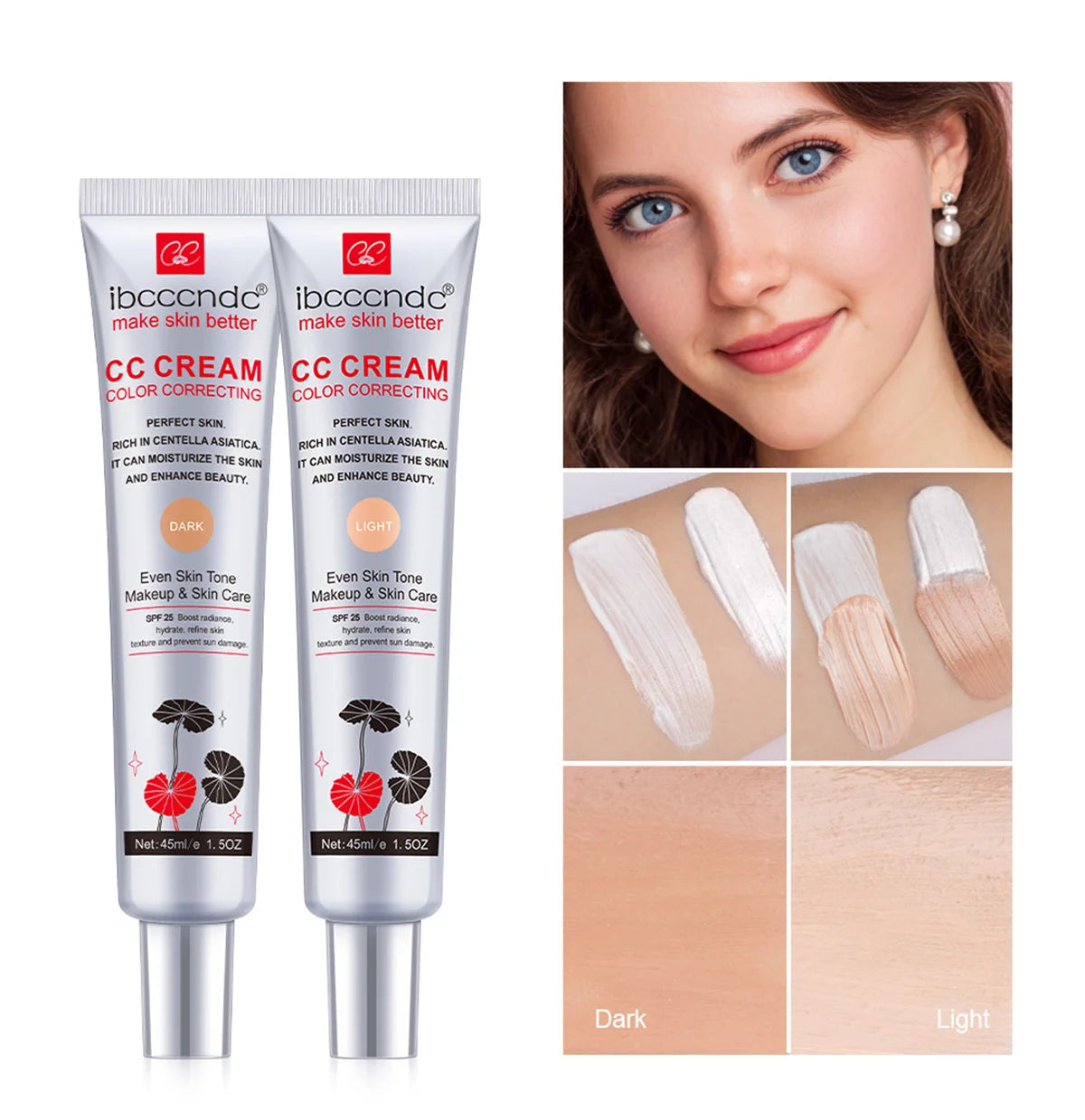 Daily Makeup Routine Color Correcting CC Cream Natural Luminous Finish