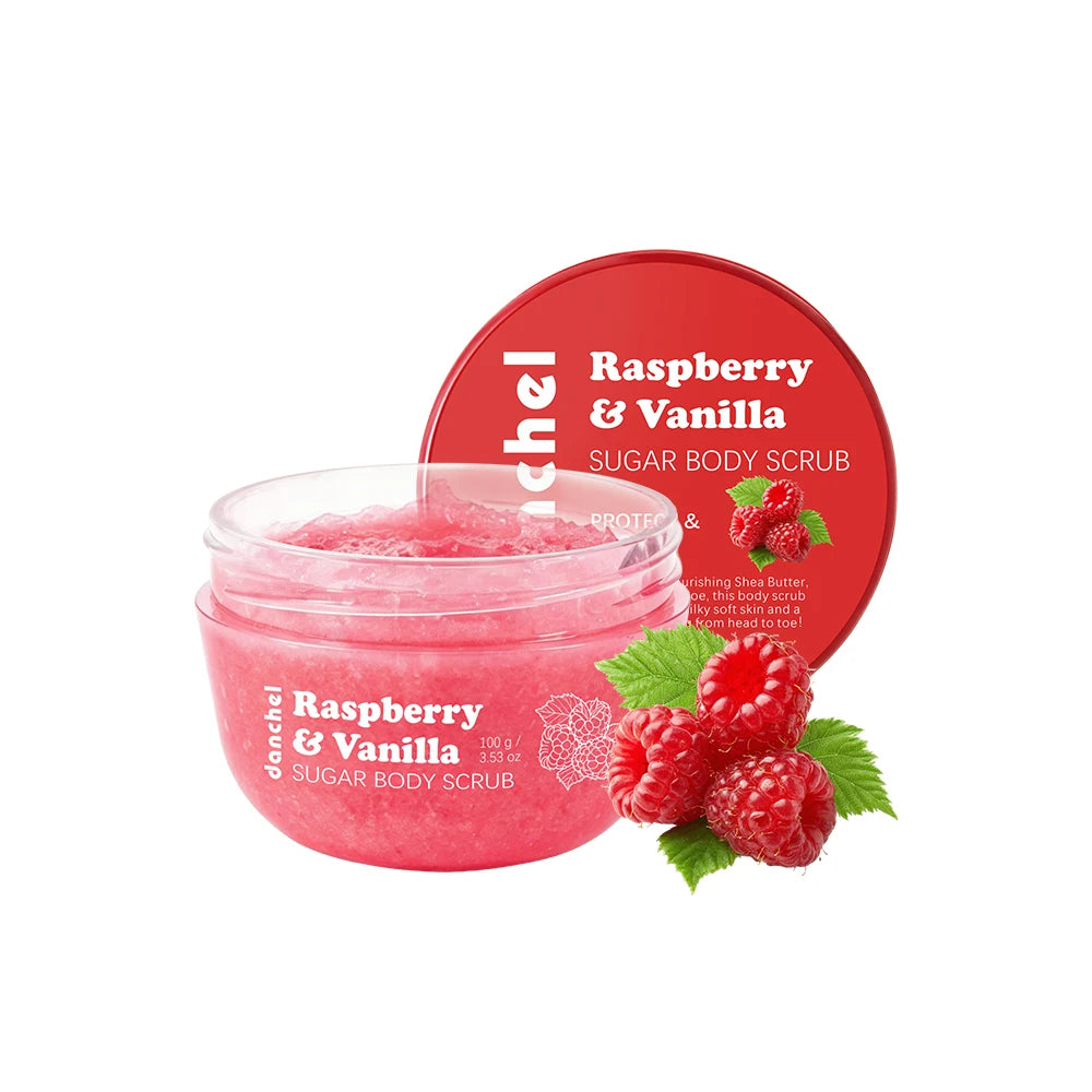 Shower Routine Raspberry Vanilla Sugar Body Scrub for Smooth Skin Care - 21