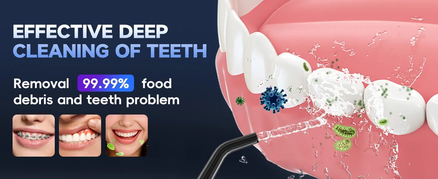 Daily Routine Cordless Water Flosser for Teeth Deep Cleaning and Gum Care - 12