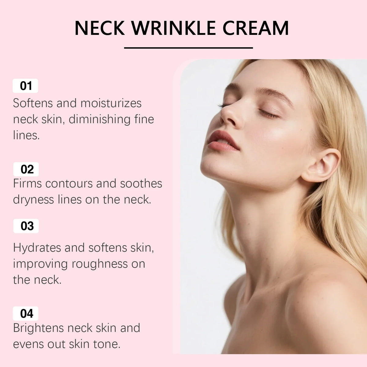 Neck Firming Collagen Neck Cream with Gua Sha Massager for Smooth Skin