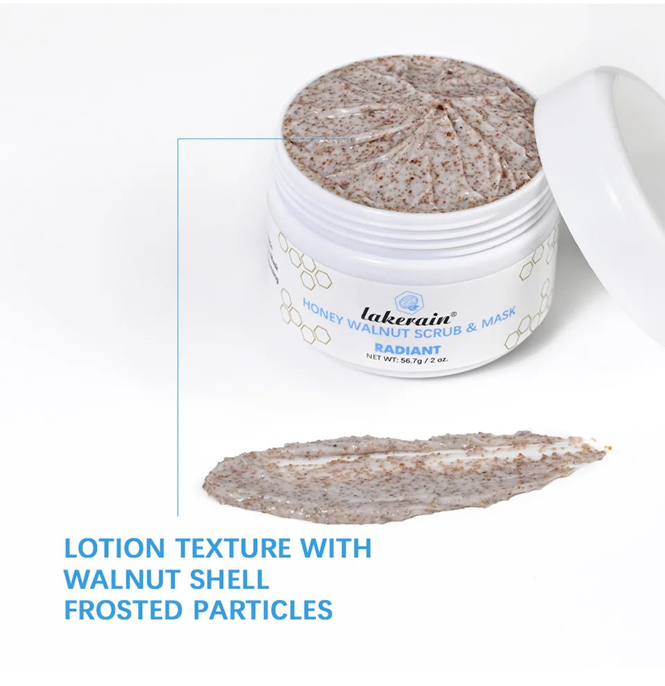 Daily Skincare Honey Walnut Scrub and Mask for Gentle Exfoliation