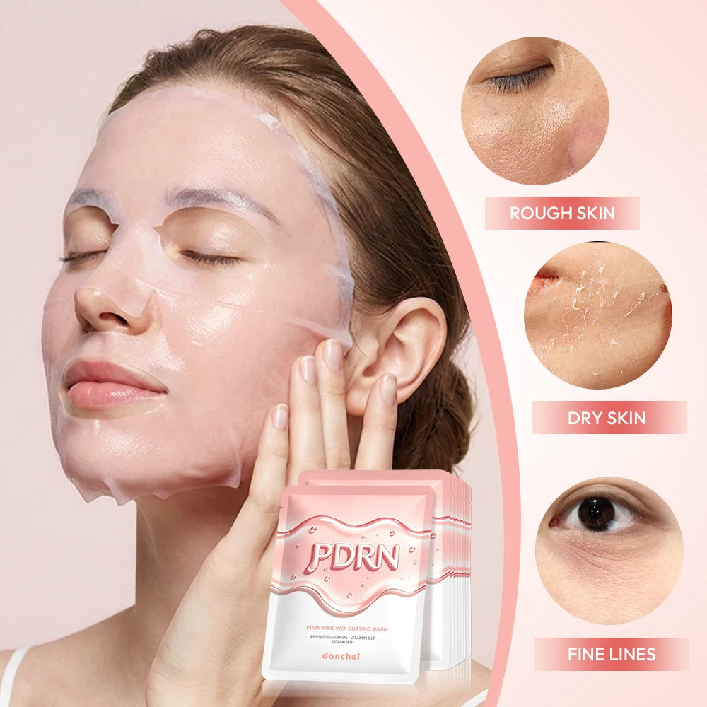 Daily Skincare Korean Salmon DNA PDRN Pink Vitamin Sheet Mask Hydration - 4