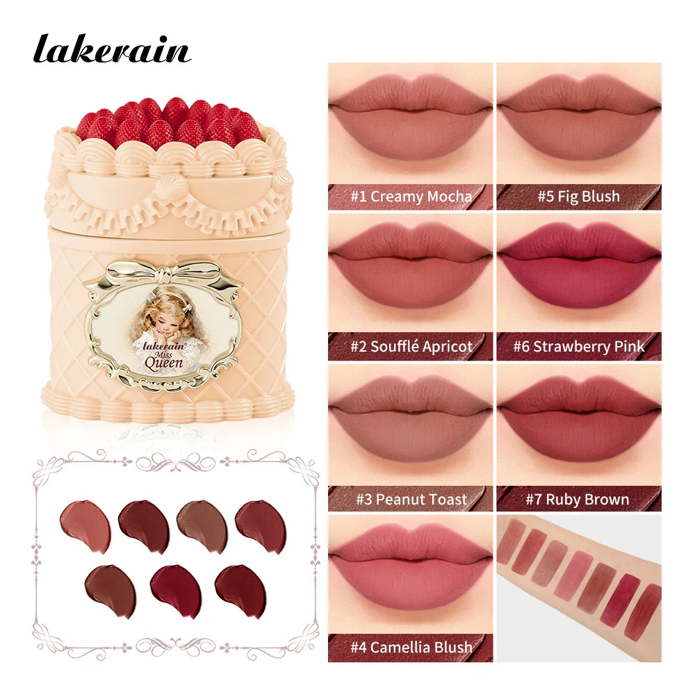 Daily Makeup Strawberry Cake Lip Mud Long Lasting Velvet Lip Cream