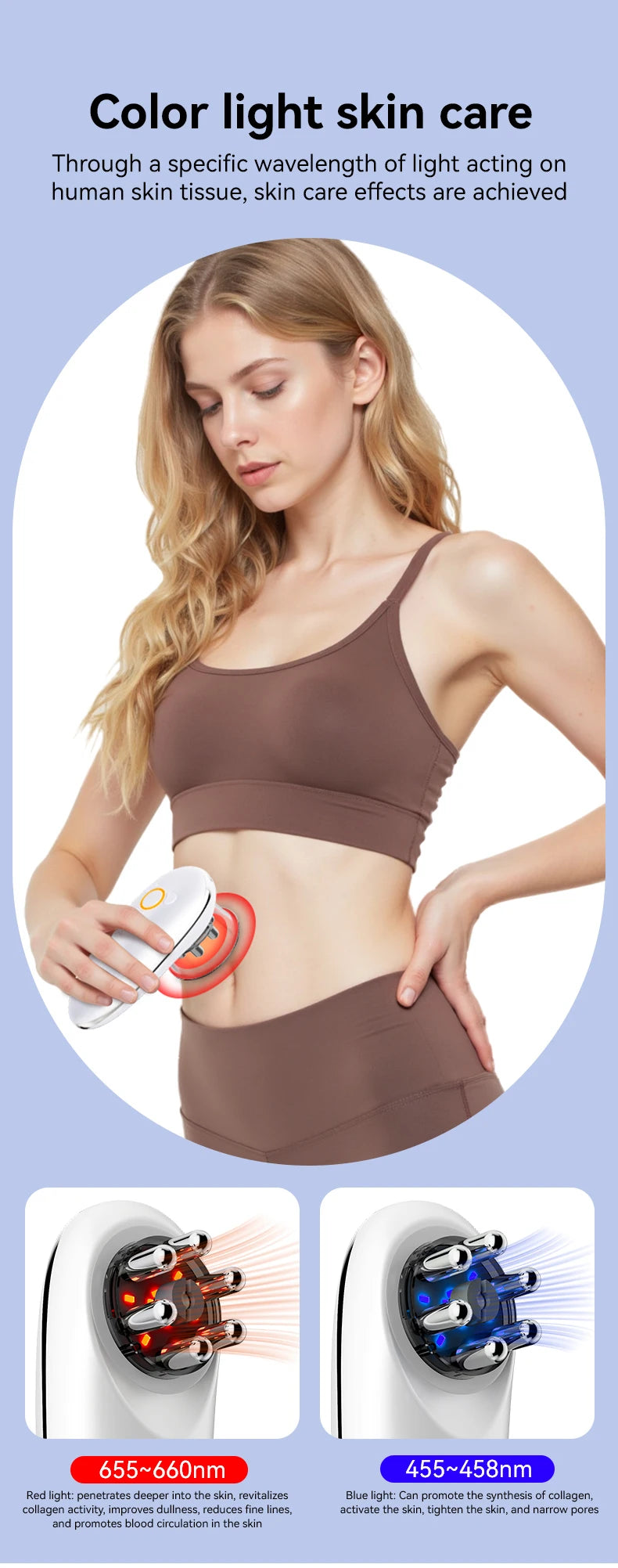 At home body sculpting massager for cellulite reduction and skin tightening