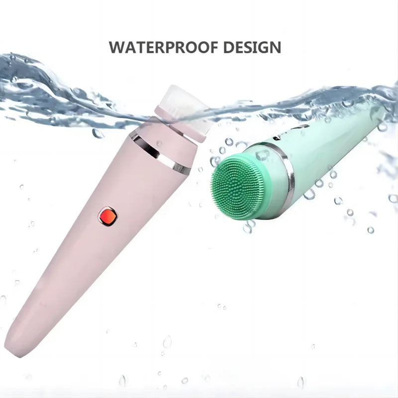 Daily Skincare Rotating Facial Cleansing Brush for Deep Pore Exfoliation - 4