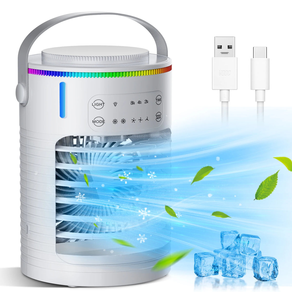 Home Office Portable Air Conditioning Fan for Instant Cooling Relief