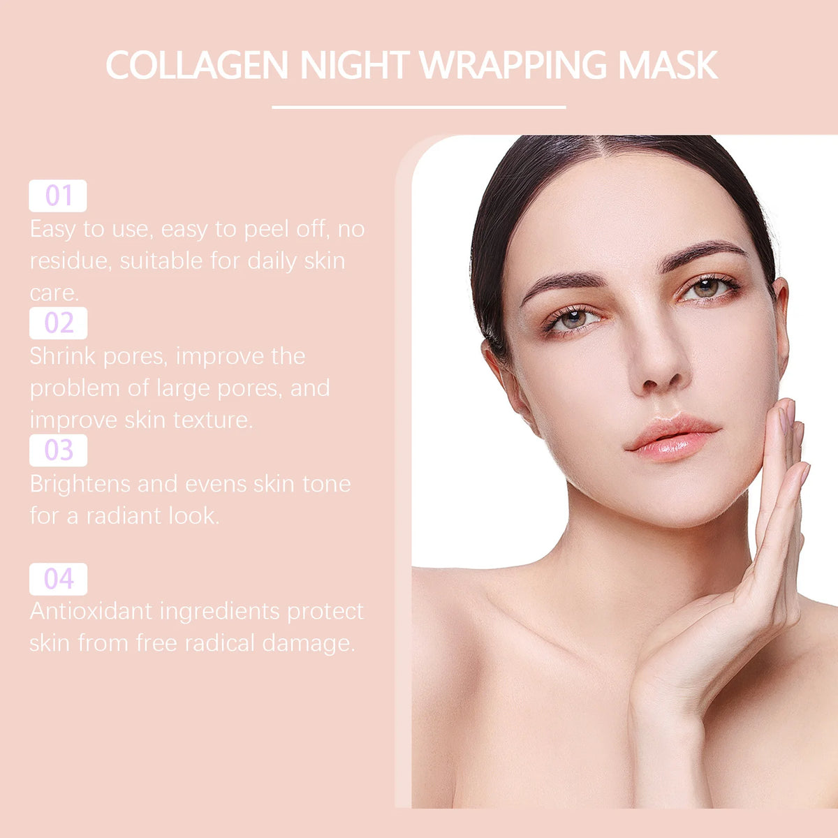Overnight Skincare Routine Collagen Night Wrapping Peel Off Mask